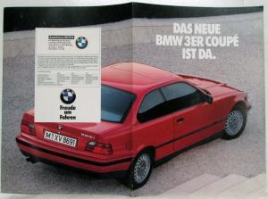 1992 BMW Introducing the New 3-Series Coupe Sales Brochure - German Text