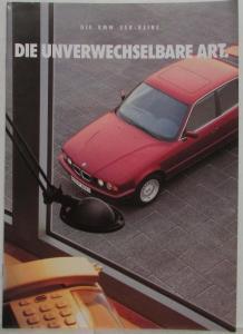 1992 BMW 5er-Reihe Die Unverwechselbare Art Sales Brochure - German Text
