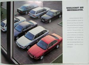 1992 BMW 5er-Reihe Die Unverwechselbare Art Sales Brochure - German Text