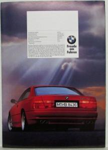 1992 BMW 850CSi Passionate About Perfection Sales Folder - German Text