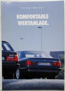 1993 BMW the New 518i Sales Brochure - German Text