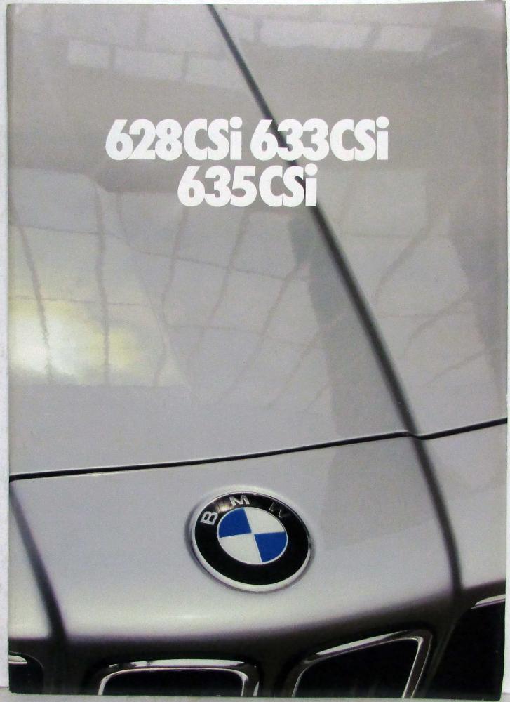 1981 BMW 628CSi 633CSi 635CSi Sales Brochure - Dutch Text
