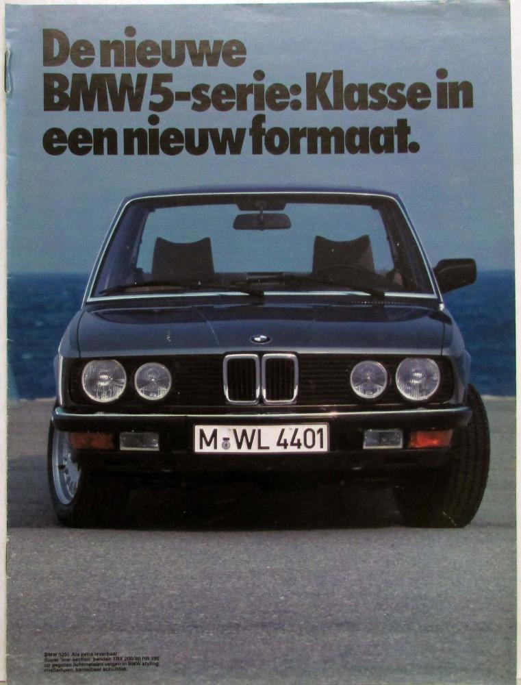 1981 BMW New 5-Series Sales Brochure - Dutch Text