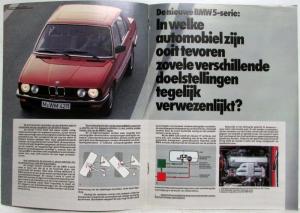 1981 BMW New 5-Series Sales Brochure - Dutch Text
