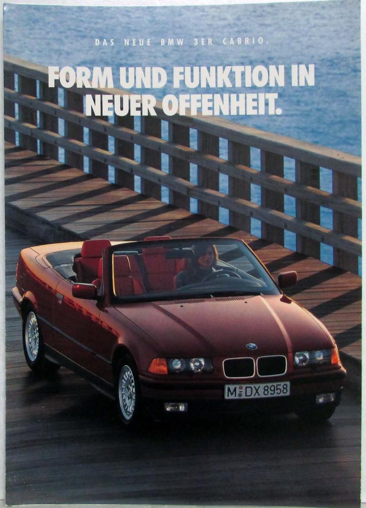 1993 BMW New 3-Series Convertible Sales Folder - Dutch Text
