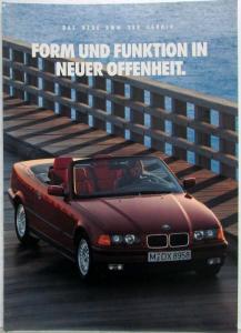 1993 BMW New 3-Series Convertible Sales Folder - Dutch Text