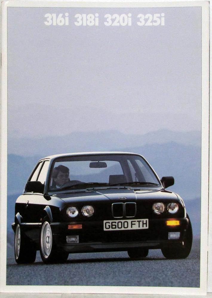 1989 BMW 316i 318i 320i 325i Sales Brochure - RHD