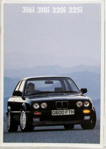 1989 BMW 316i 318i 320i 325i Sales Brochure - RHD