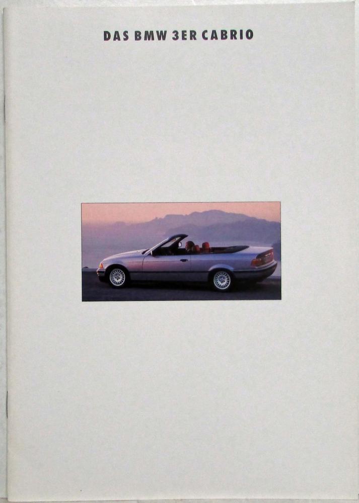 1993 BMW 3-Series Cabrio Sales Brochure - German Text