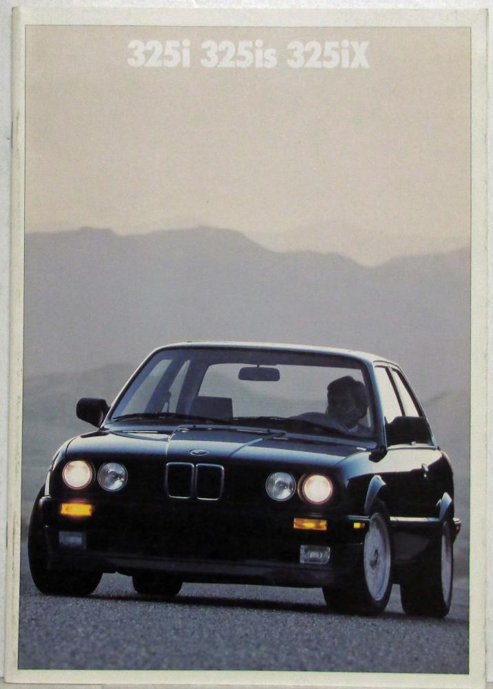 1988 BMW 325i 325is 325iX Sales Brochure