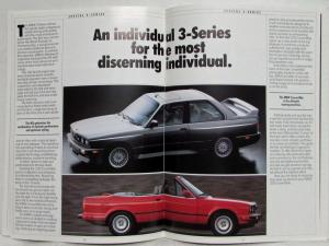 1988 BMW 325i 325is 325iX Sales Brochure