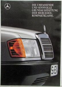 1988 Mercedes-Benz Basic Equipment of the Compact Class Sales Trifold Brochure