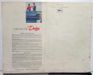 1957 Dodge Large Color Brochure Swept Wing Lancer Royal Custom Royal Coronet