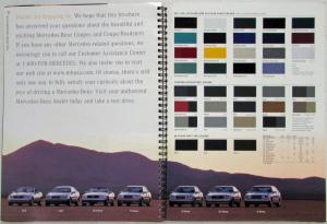 1998 Mercedes-Benz Coupes and Coupe/Roadsters Spiral Bound Sales Brochures