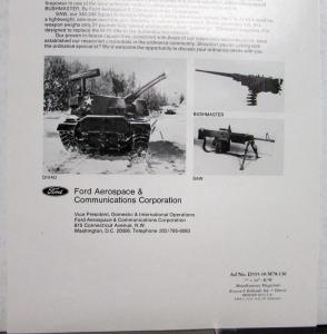 1979 Ford Bushmaster Saw Aerospace Communications Corp Ad Sales Sheet