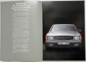 1985 Mercedes-Benz 380SEC and 500SEC Sales Brochure - German Text