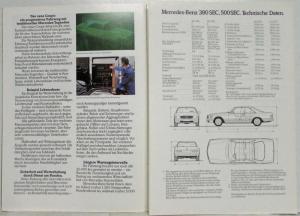 1985 Mercedes-Benz 380SEC and 500SEC Sales Brochure - German Text