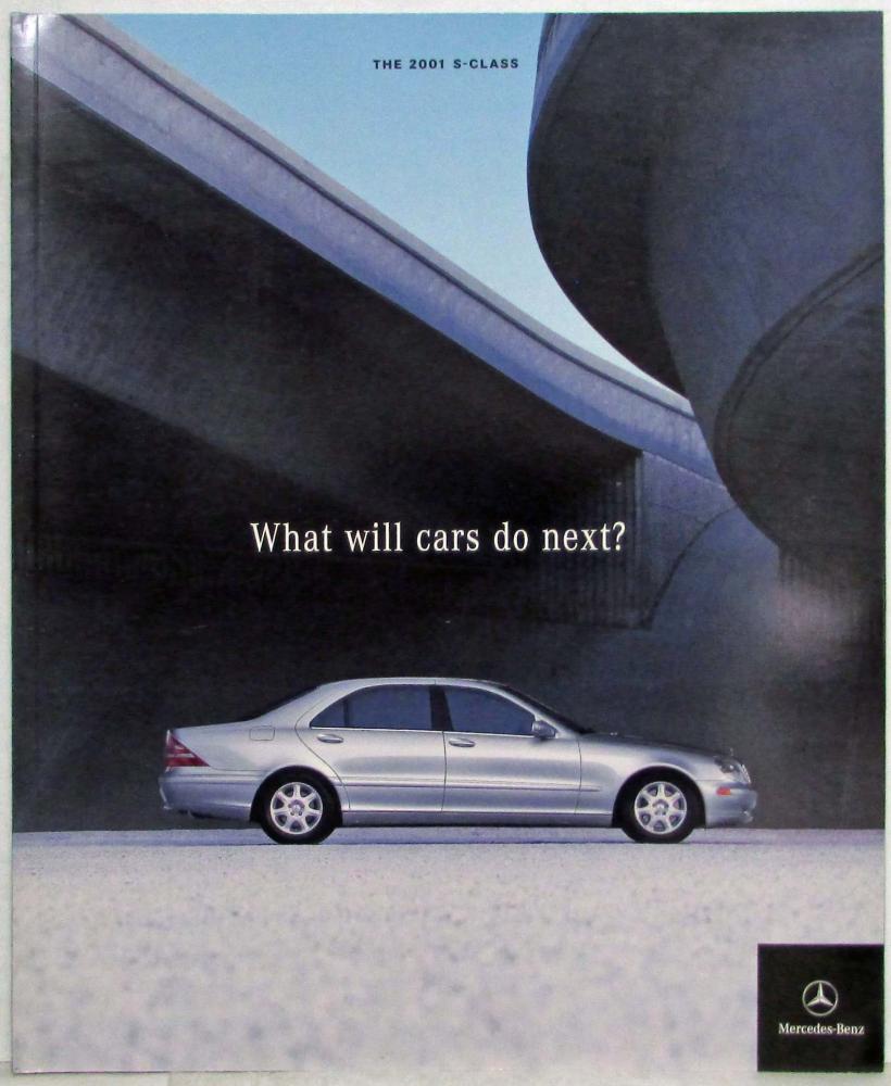 2001 Mercedes-Benz S-Class What Will Cars Do Next Sales Brochure