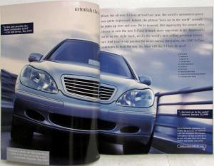 2001 Mercedes-Benz S-Class What Will Cars Do Next Sales Brochure