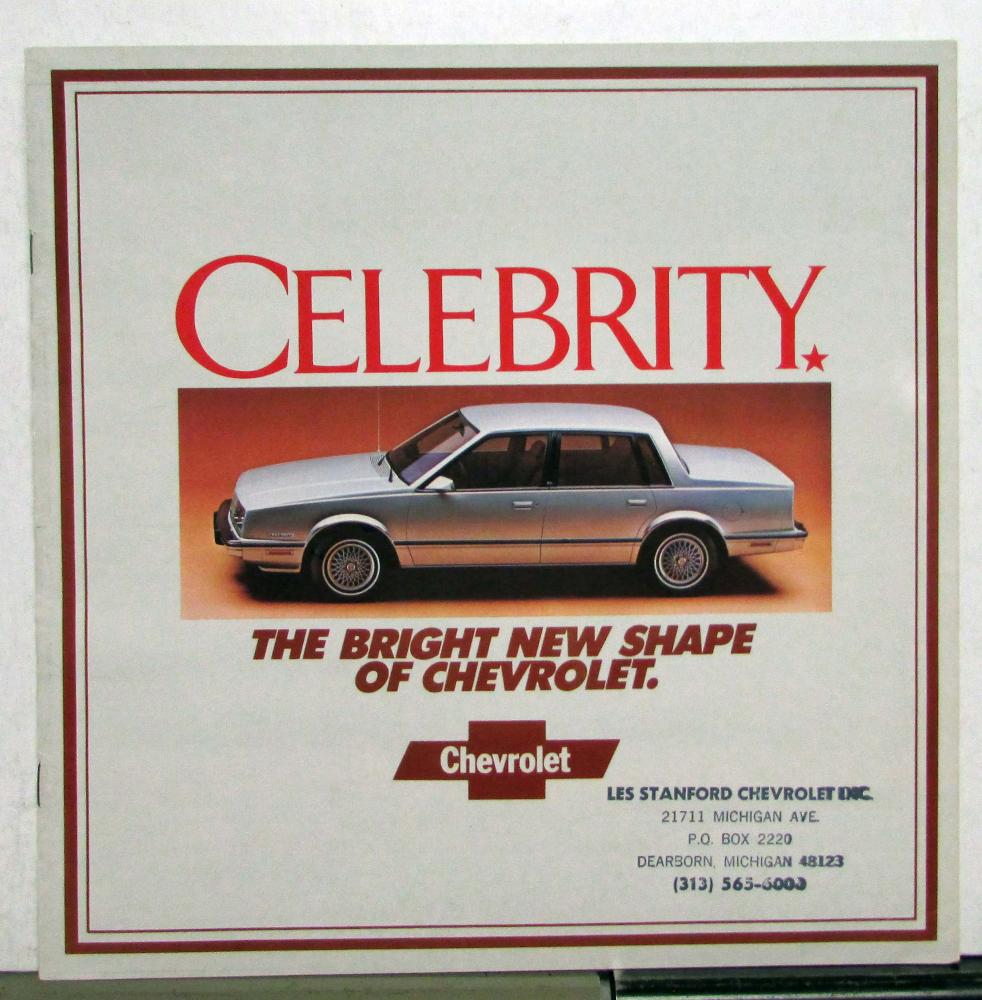 1982 Chevrolet Celebrity Sedan Coupe Features Sales Brochure