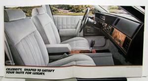 1982 Chevrolet Celebrity Sedan Coupe Features Sales Brochure