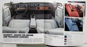 1982 Chevrolet Celebrity Sedan Coupe Features Sales Brochure