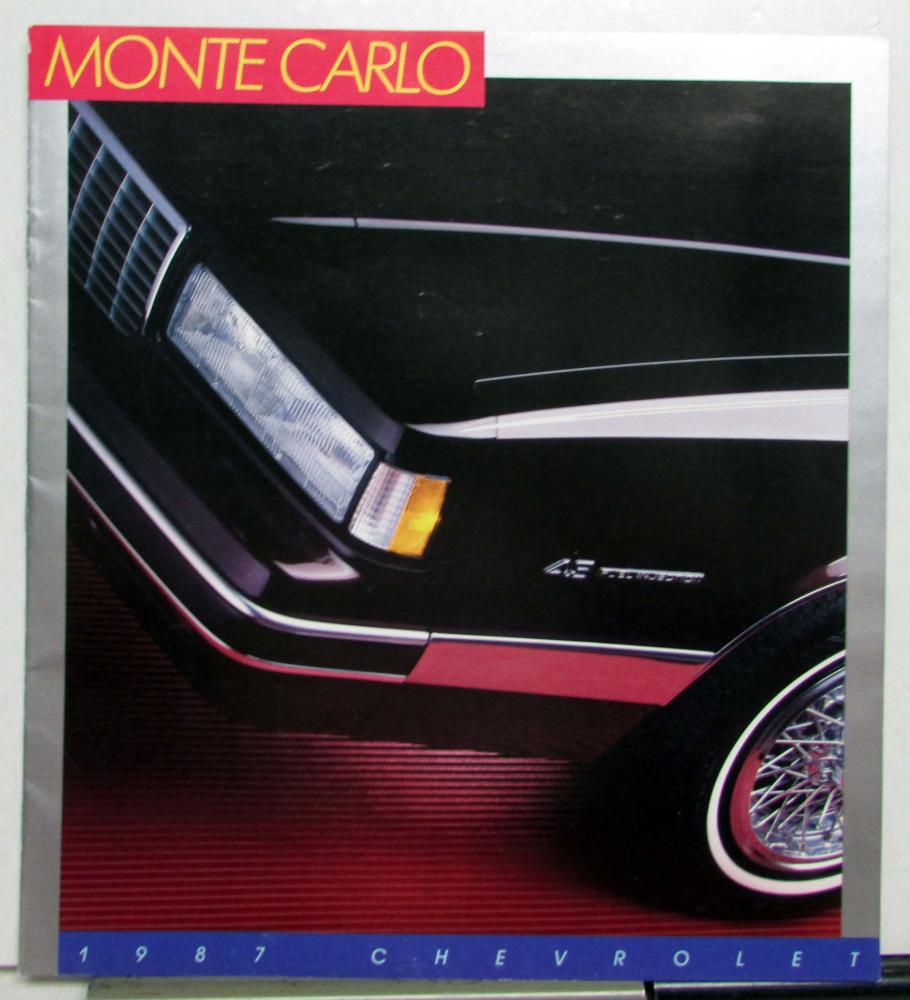 1987 Chevrolet Monte Carlo SS LS Features Sales Brochure
