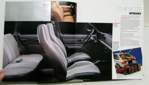 1987 Chevrolet Chevette Coupe Sedan CS S Hatchback Features Sales Brochure