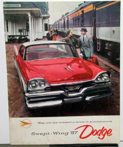 1957 Dodge Custom Royal Coronet Wagons Lancer Sierra XL Swept Wing Sale Brochure