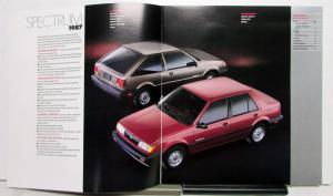 1987 Chevrolet Spectrum Coupe Sedan Features Sales Brochure