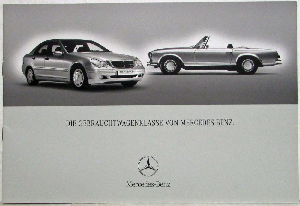 2001 Mercedes-Benz The Used Car Class Sales Brochure - German Text