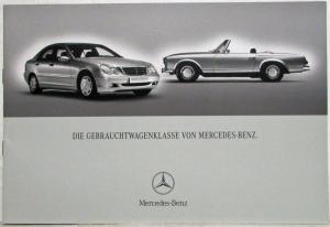 2001 Mercedes-Benz The Used Car Class Sales Brochure - German Text