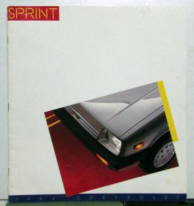 1986 Chevrolet Sprint Plus Coupe Sedan Features Sales Brochure