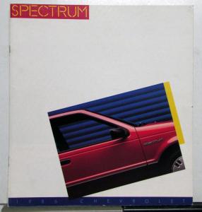 1986 Chevrolet Spectrum Hatchback Sedan Coupe Features Sales Brochure