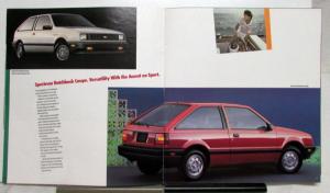 1986 Chevrolet Spectrum Hatchback Sedan Coupe Features Sales Brochure