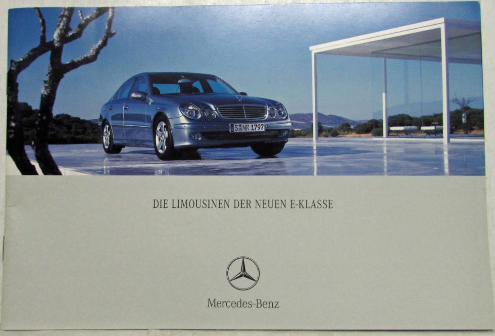2002 Mercedes-Benz Sedans of the New E-Class Sales Brochure - German Text