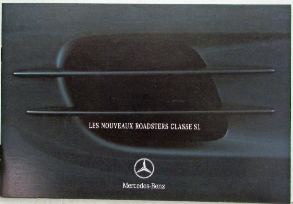 2002 Mercedes-Benz SL-Class Roadsters Sales Brochure - French Text