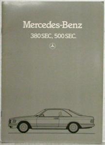 1983 Mercedes-Benz 380SEC and 500SEC Sales Brochure