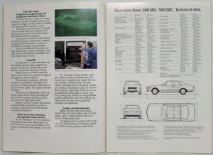 1983 Mercedes-Benz 380SEC and 500SEC Sales Brochure