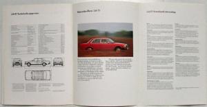 1980 Mercedes-Benz 200D 240D 300D Sales Brochure - Dutch Text