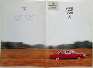 1980 Mercedes-Benz 200D 240D 300D Sales Brochure - Dutch Text