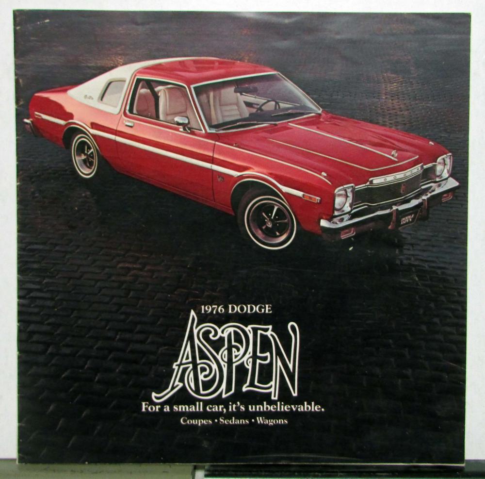1976 Dodge Aspen Coupes Sedans Wagons Features Sales Brochure