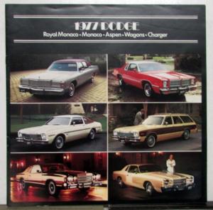 1977 Dodge Royal Monaco Aspen Wagons Charger Hard Top Features Sales Brochure