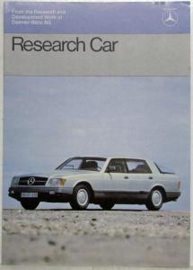 1982 Mercedes-Benz Research Car Promotional Brochure