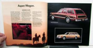 1980 Dodge Aspen Wagons Sedan Special Edition Features Sales Brochure