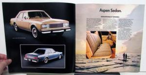 1980 Dodge Aspen Wagons Sedan Special Edition Features Sales Brochure