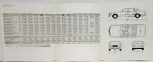 1987 Mercedes-Benz Tech Specifications Folder