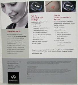 2005 Mercedes-Benz Tele Aid Promotional Sales Folder