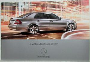 2008 Mercedes-Benz E-Class Business Edition Sales Brochure - German Text