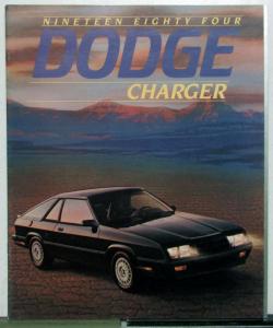 1984 Dodge Charger The Streets Come Alive Specifications Features Sales Brochure